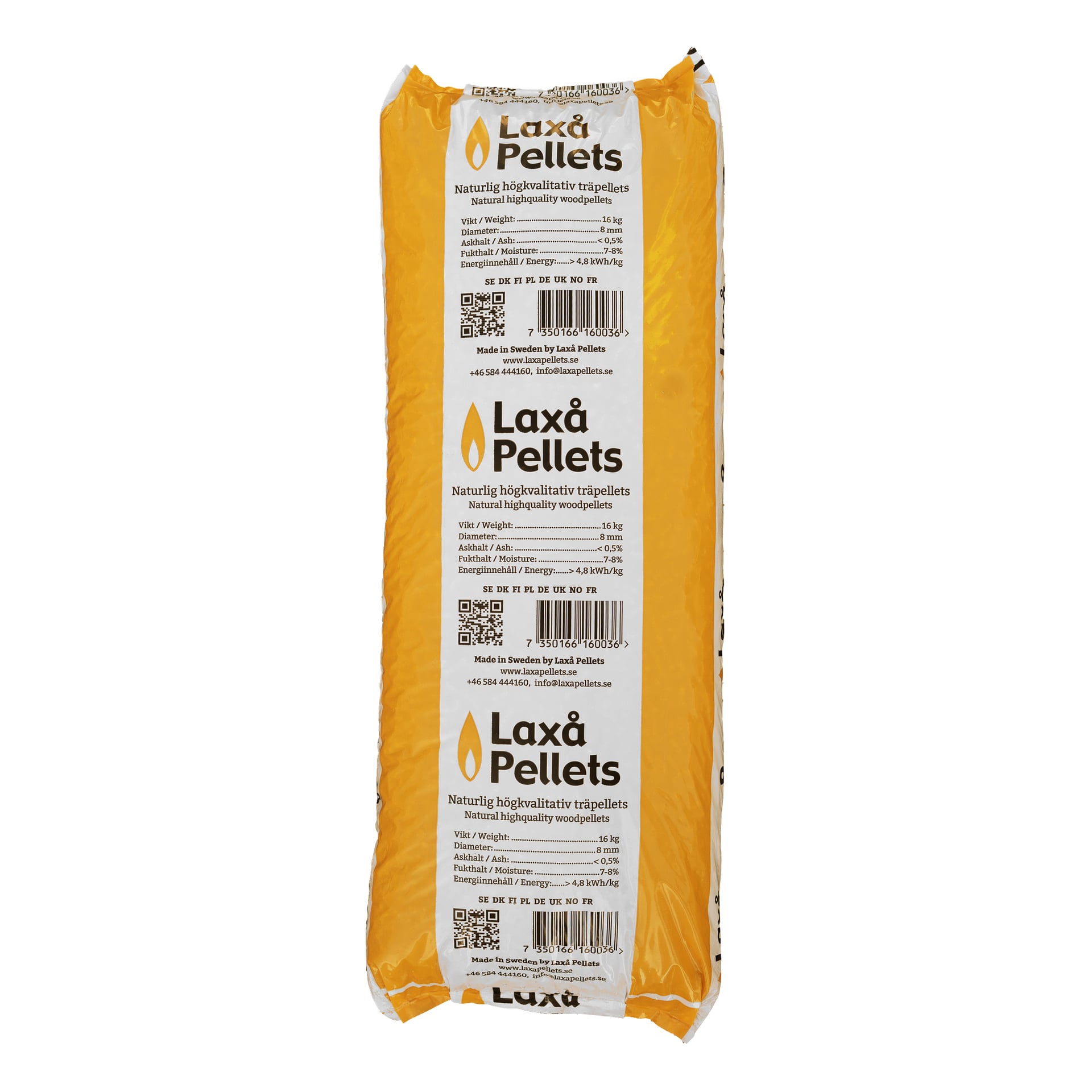 Puupelletti 8mm 16kg - 52 säkkiä